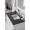 James Martin Vanities De Soto 36in Single Vanity, Bright White w/ 3 CM Charcoal Soapstone Quartz Top 825-V36-BW-3CSP - alternate 4